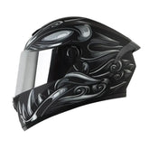 Casco X_One  x-500 Gt Evo Old Mask Negro Gris Visor Iridium Silver
